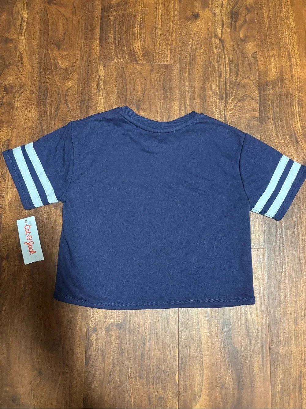 Cat & Jack Girls' Short Sleeve French Terry Sporty T-Shirt - Blue